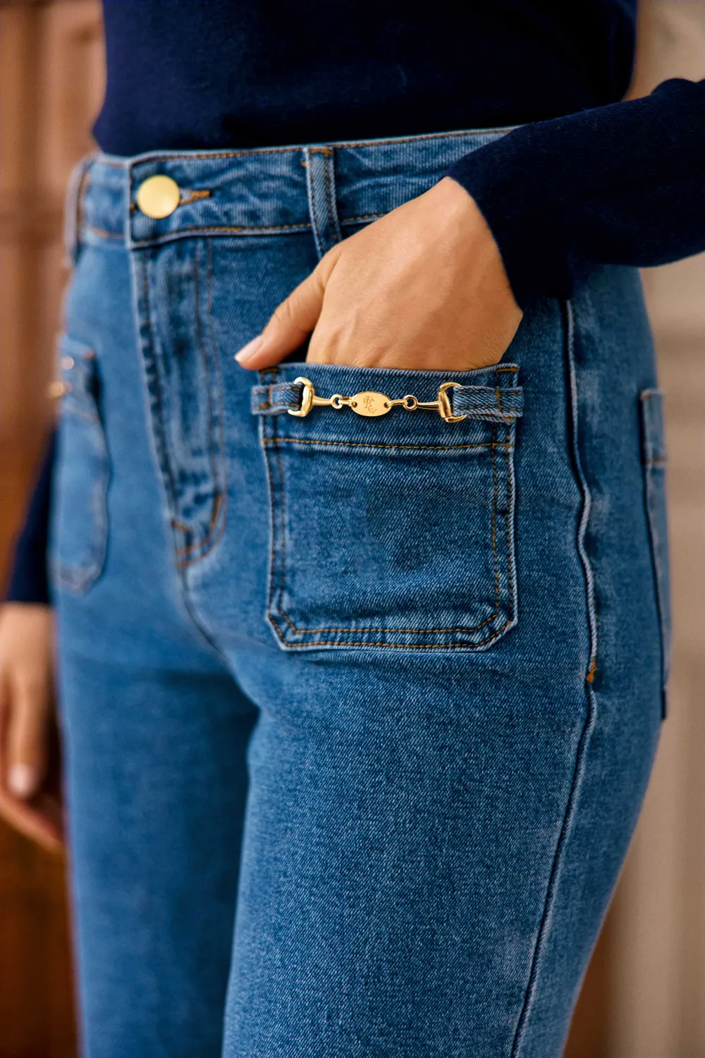 La Petite Etoile Atlantyna jeans medium stone wijd