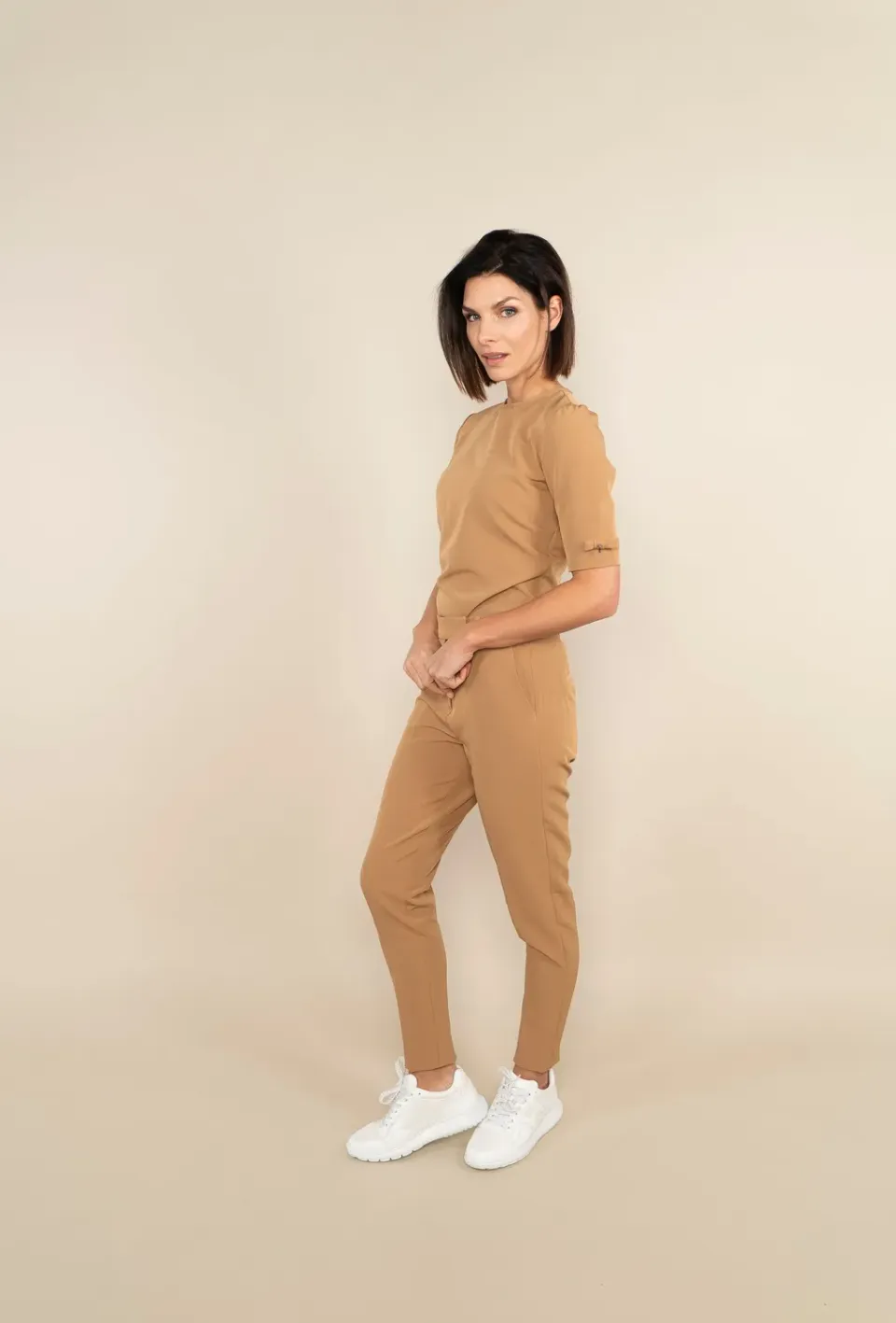Laboutiek New Trouser pantalon camel slim fit