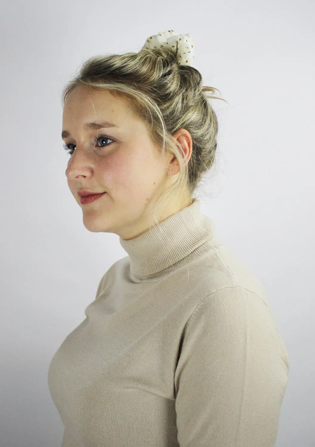 LOVEDRUNKY Turtleneck top beige zachte col