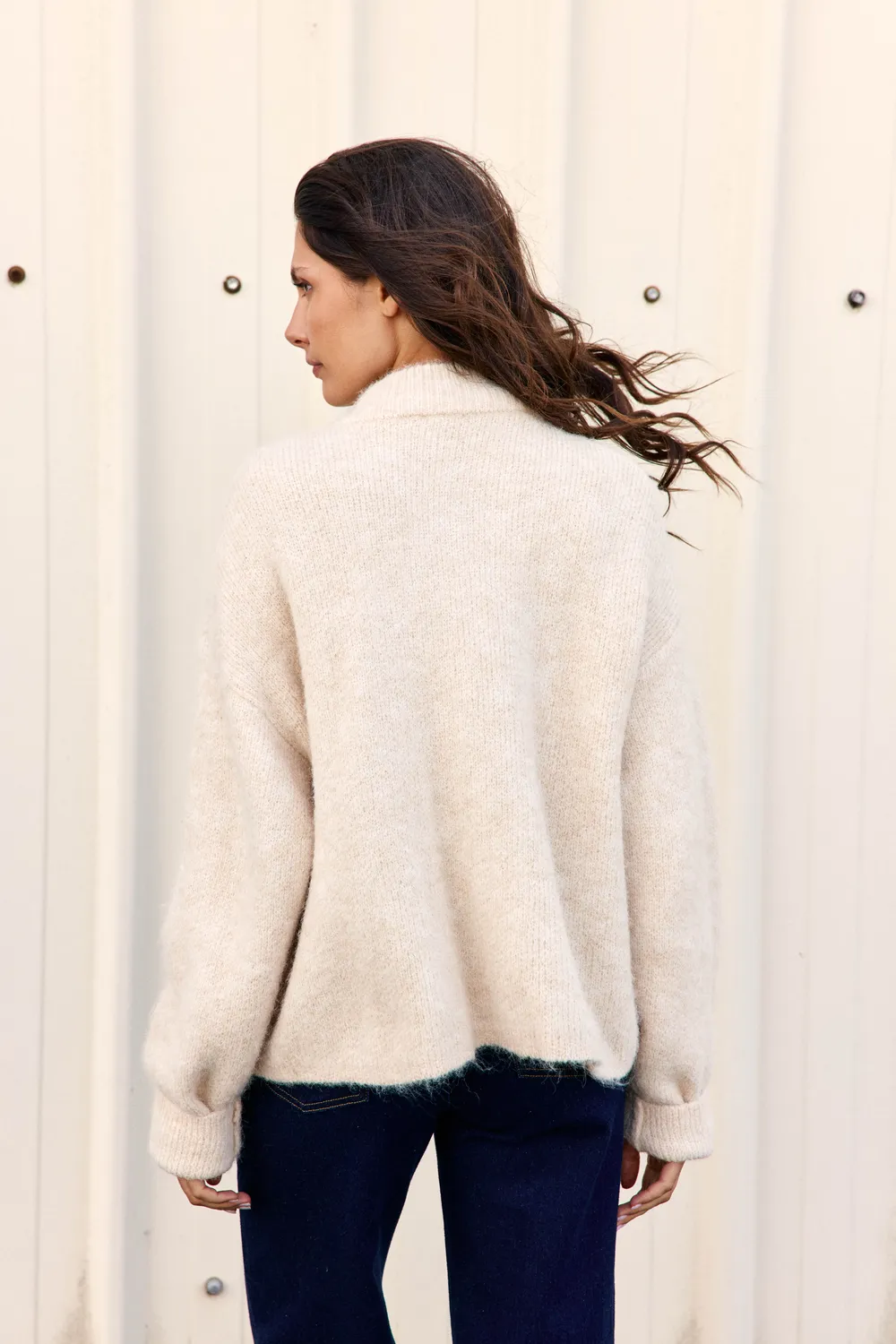 La Petite Etoile Marlin gebreid gilet beige