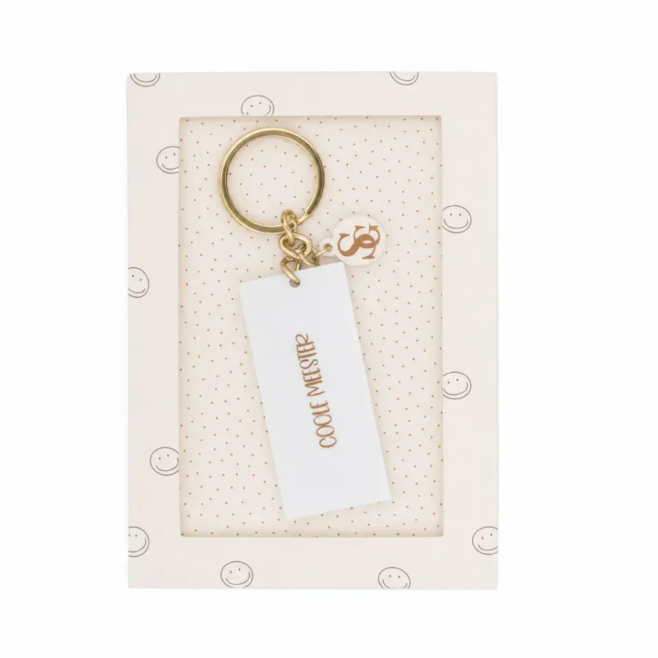 Amiek Coole Meester sleutelhanger pvc goud
