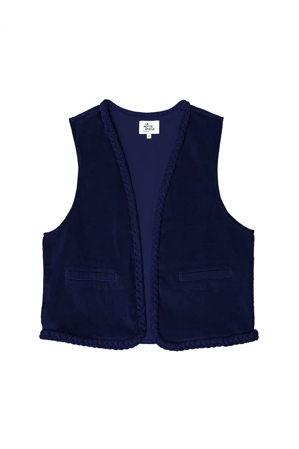 La Petite Etoile Vann gilet marine ribfluweel