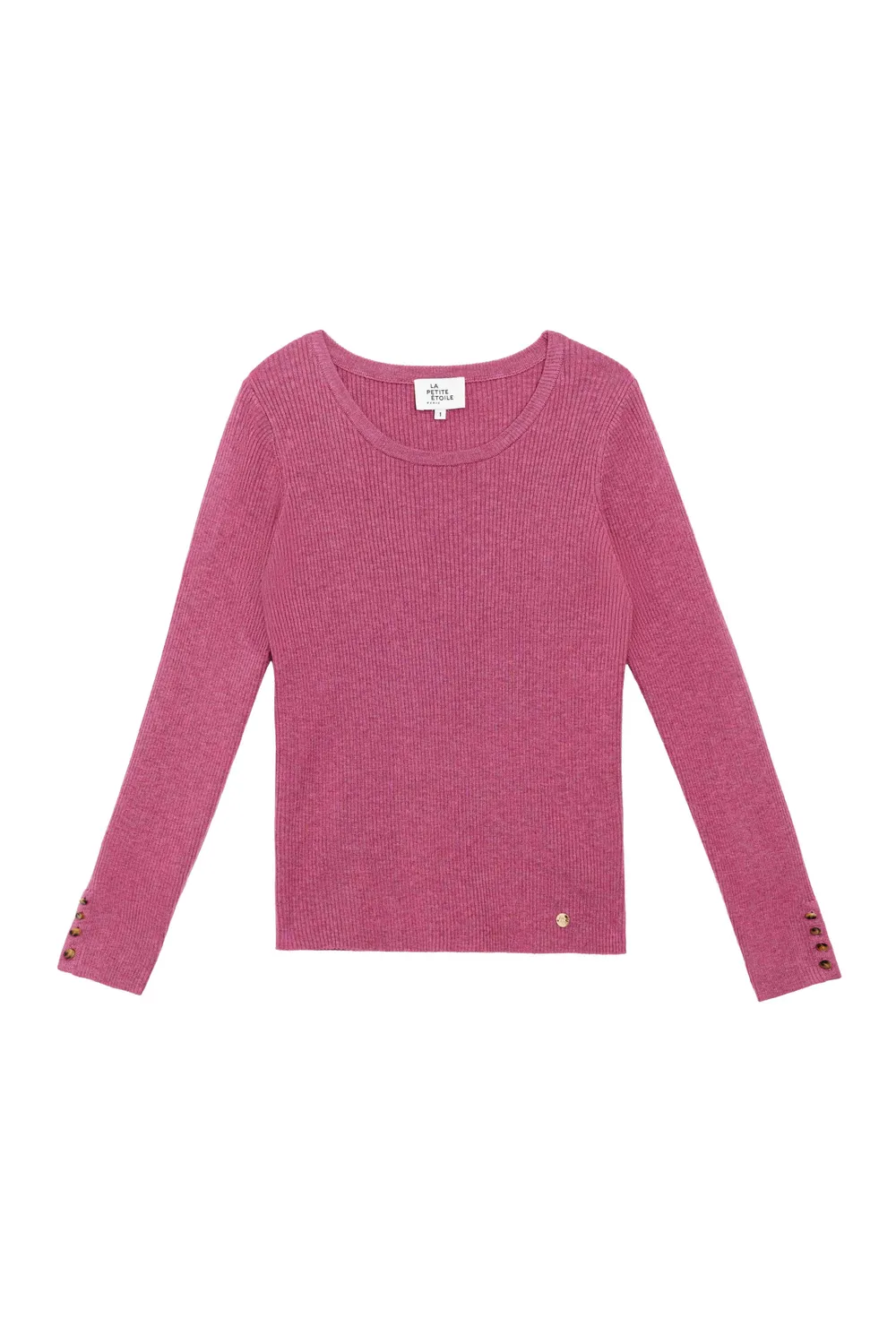 La Petite Etoile Moara trui roze geribbeld