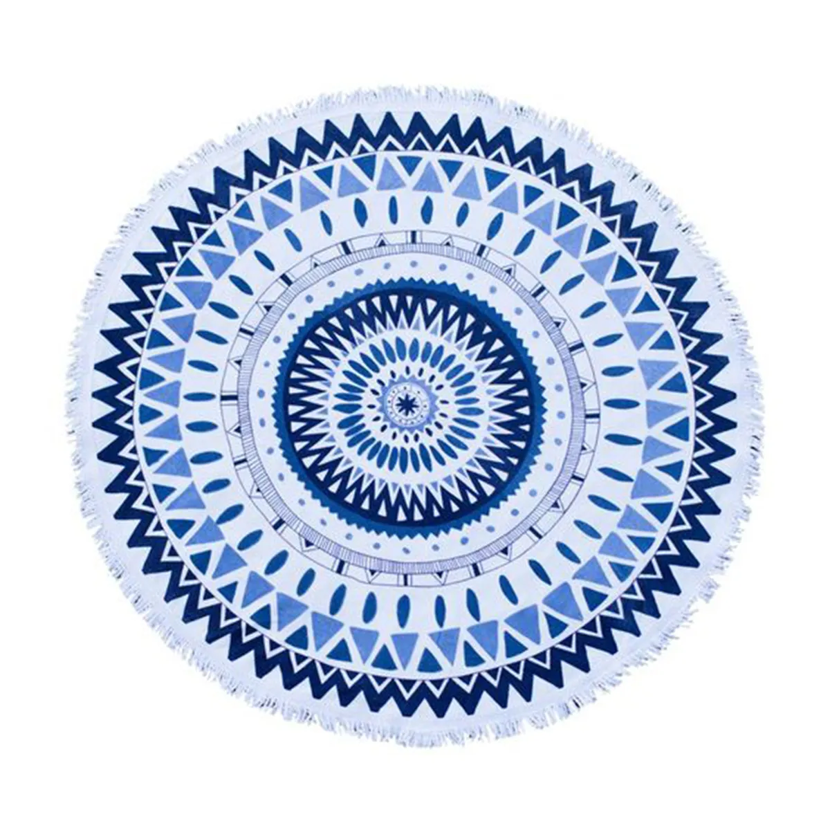 LOVEDRUNKY Ronde Handdoek strandlaken blue sun 150 cm