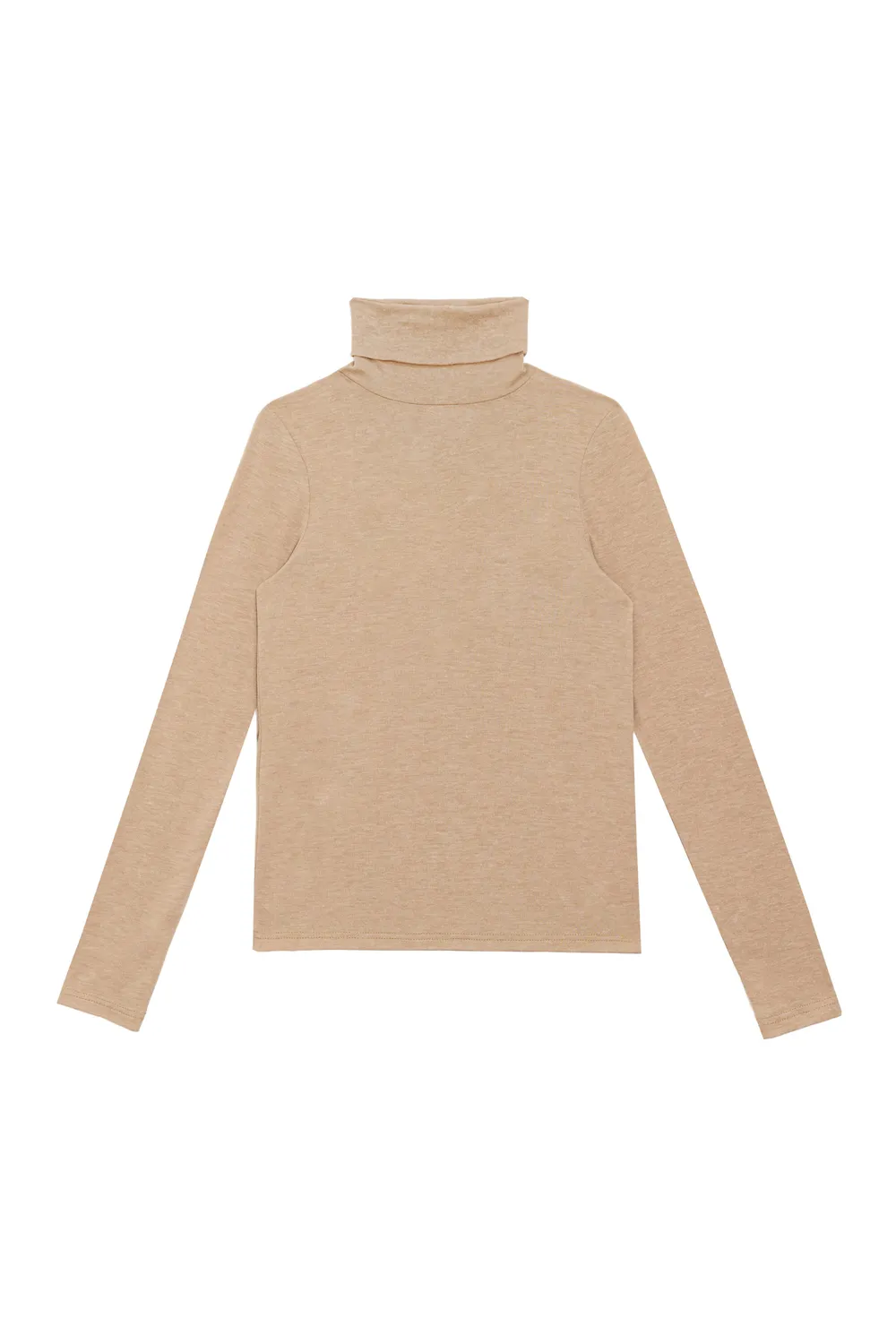 La Petite Etoile Tova shirt camel coltrui duimgaatjes