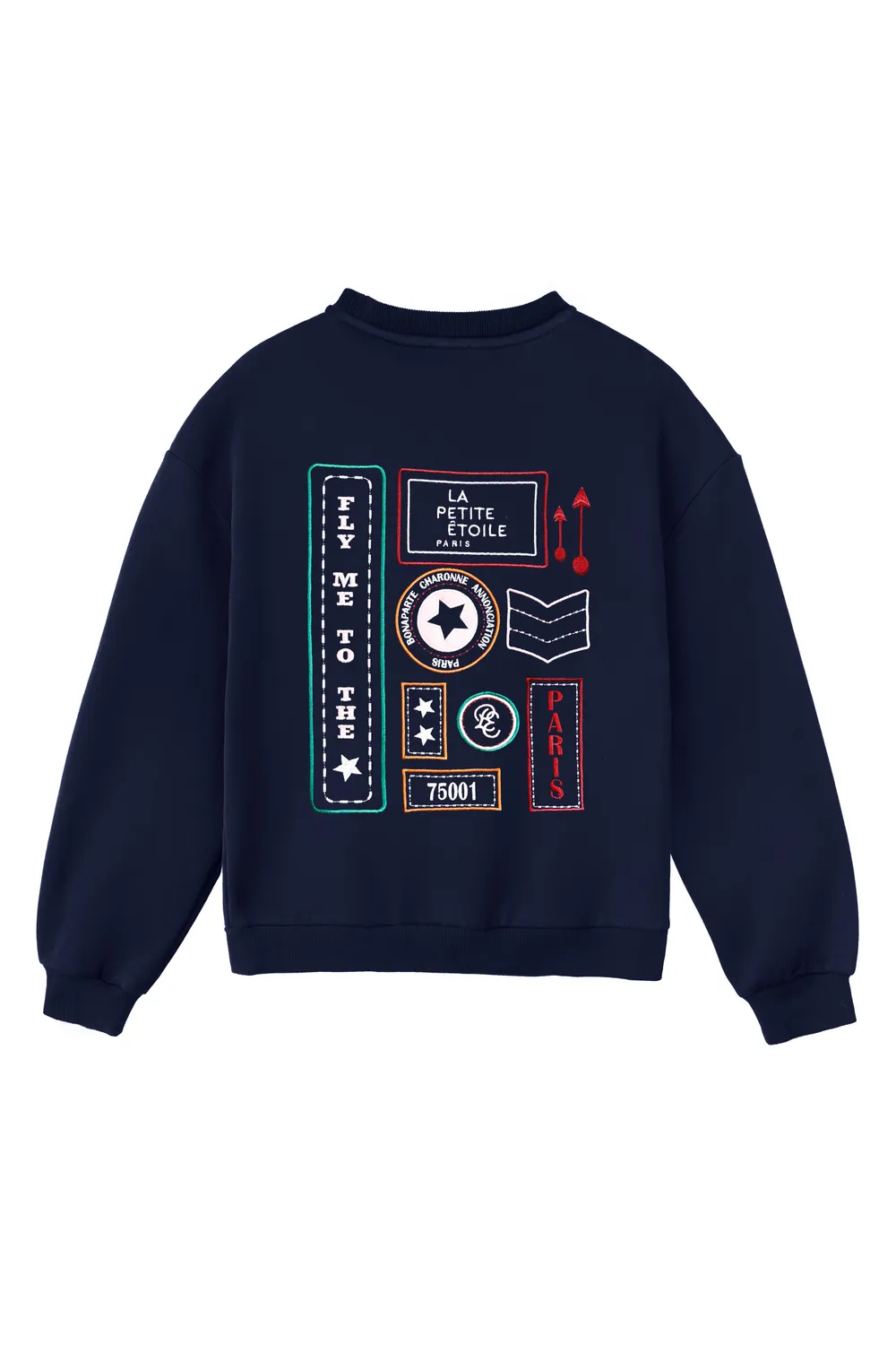 La Petite Etoile Tenky sweater bordeaux geborsteld borduursel