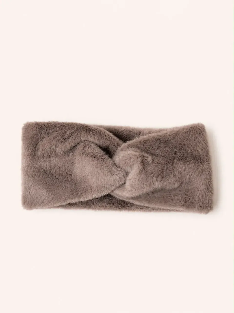 Amiek Fluffy Twist Headband taupe dames