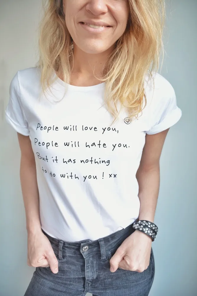 LOVEDRUNKY People Will Love You T-shirt wit
