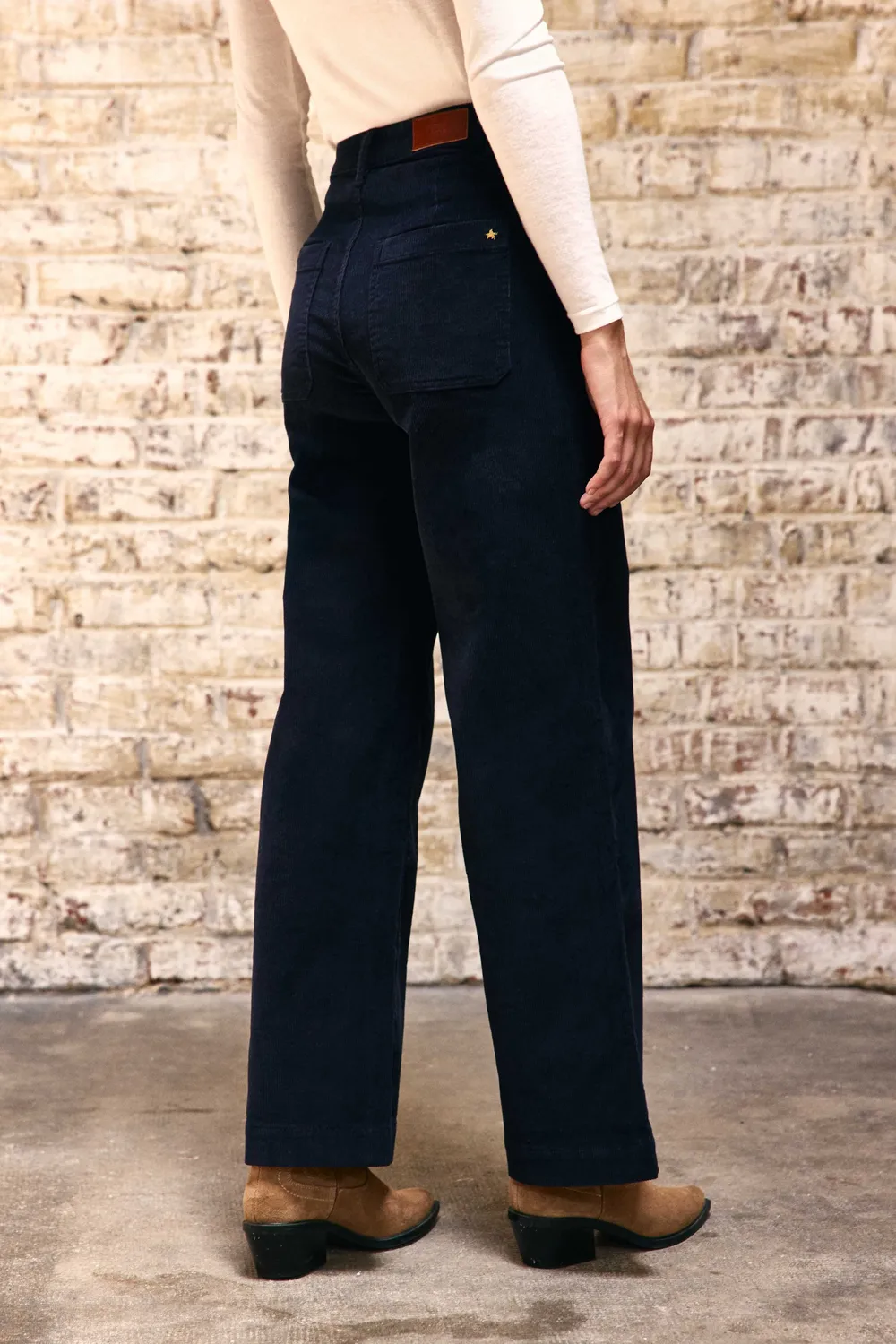 La Petite Etoile Atlanty broek marine wijd fluweel
