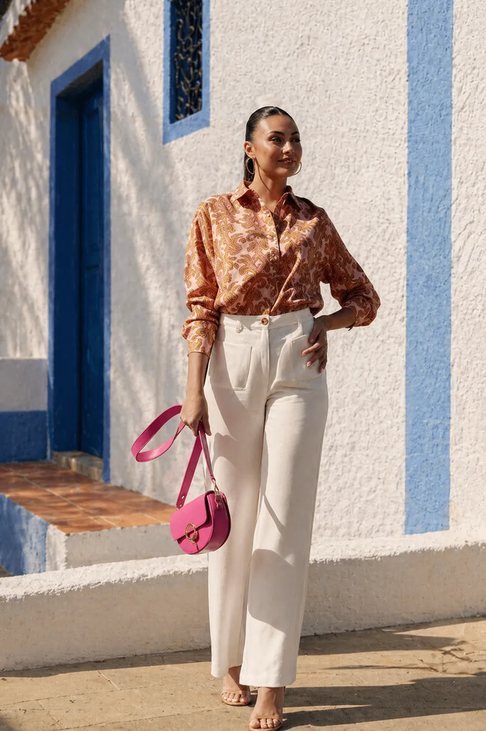 La Petite Etoile Jim handtas fuchsia leer