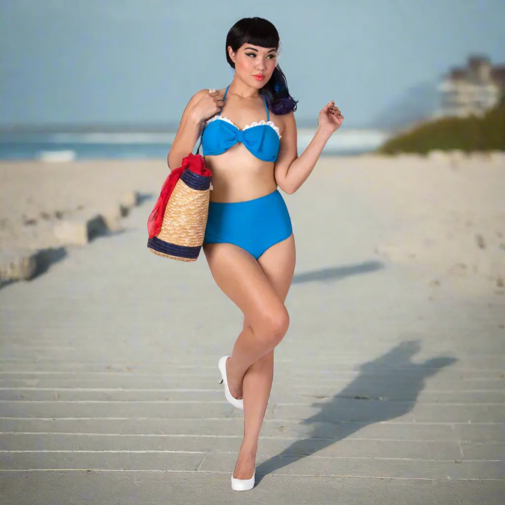 Tatyana Ariel bikini blauw XS high waist