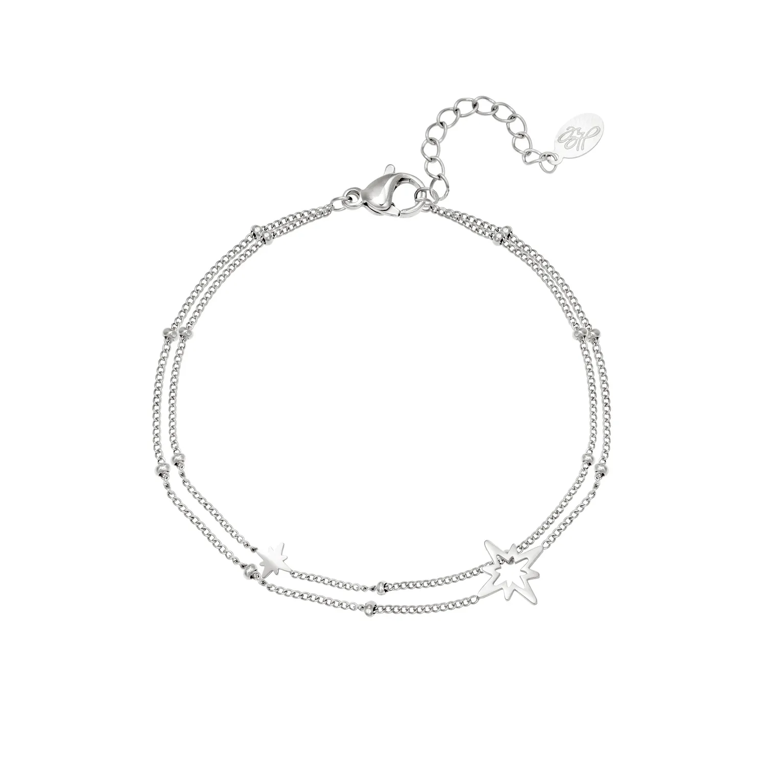 LOVEDRUNKY Kazoo armband goud dubbel met sterren