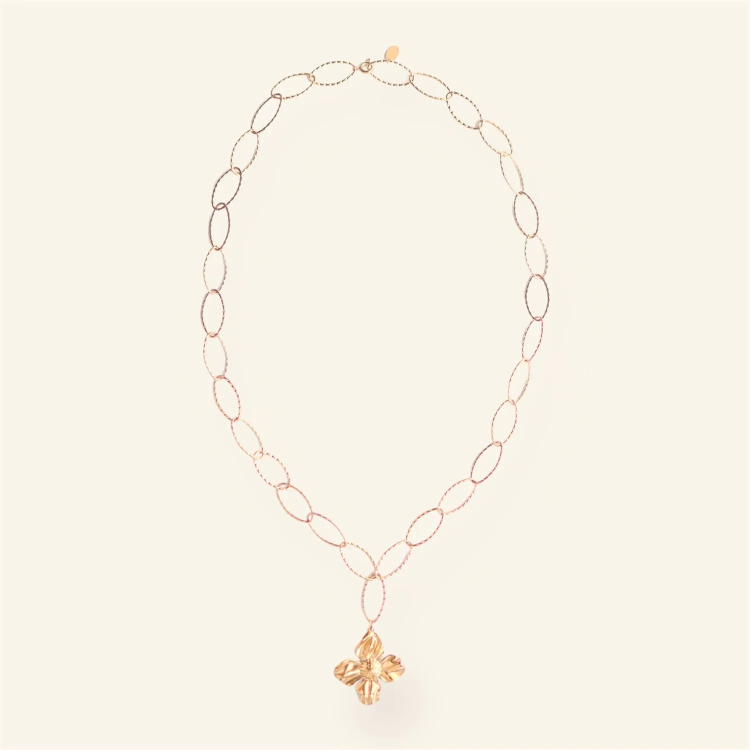 Amiek Mable Charlie ketting klaver goud 45cm