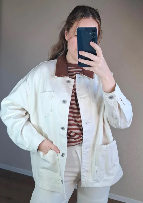 LOVEDRUNKY Denim Jack spijkerjasje beige oversized