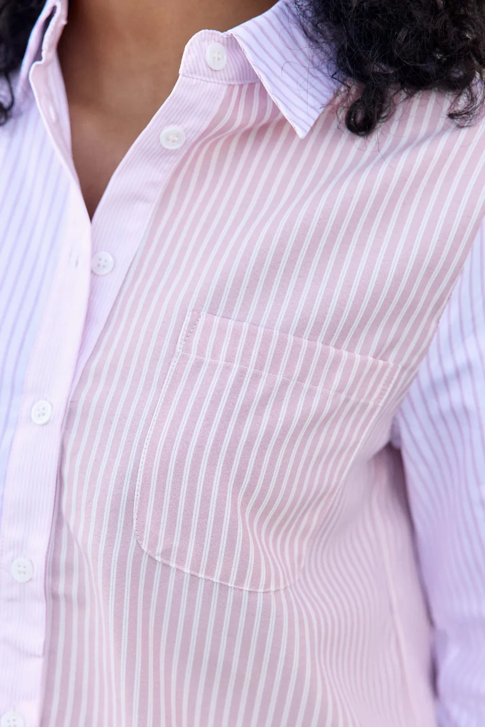 La Petite Etoile Clarin blouse patchwork roze-ecru