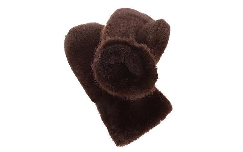 Amiek Ohau wanten burgundy zacht teddy