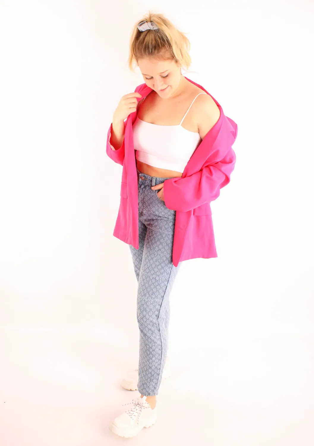LOVEDRUNKY Basic crop top wit met spaghettibandjes