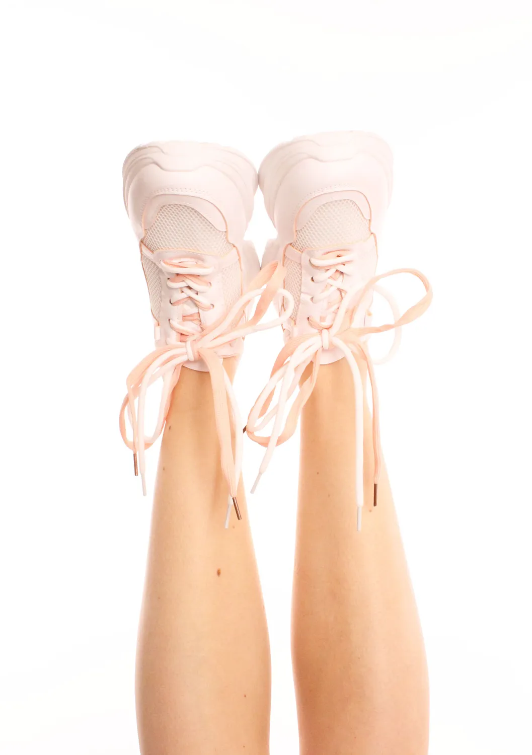 LOVEDRUNKY Laura Sneakers Roze dubbele veter
