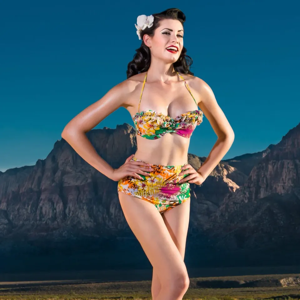 Tatyana Natalia bikini high waist floral