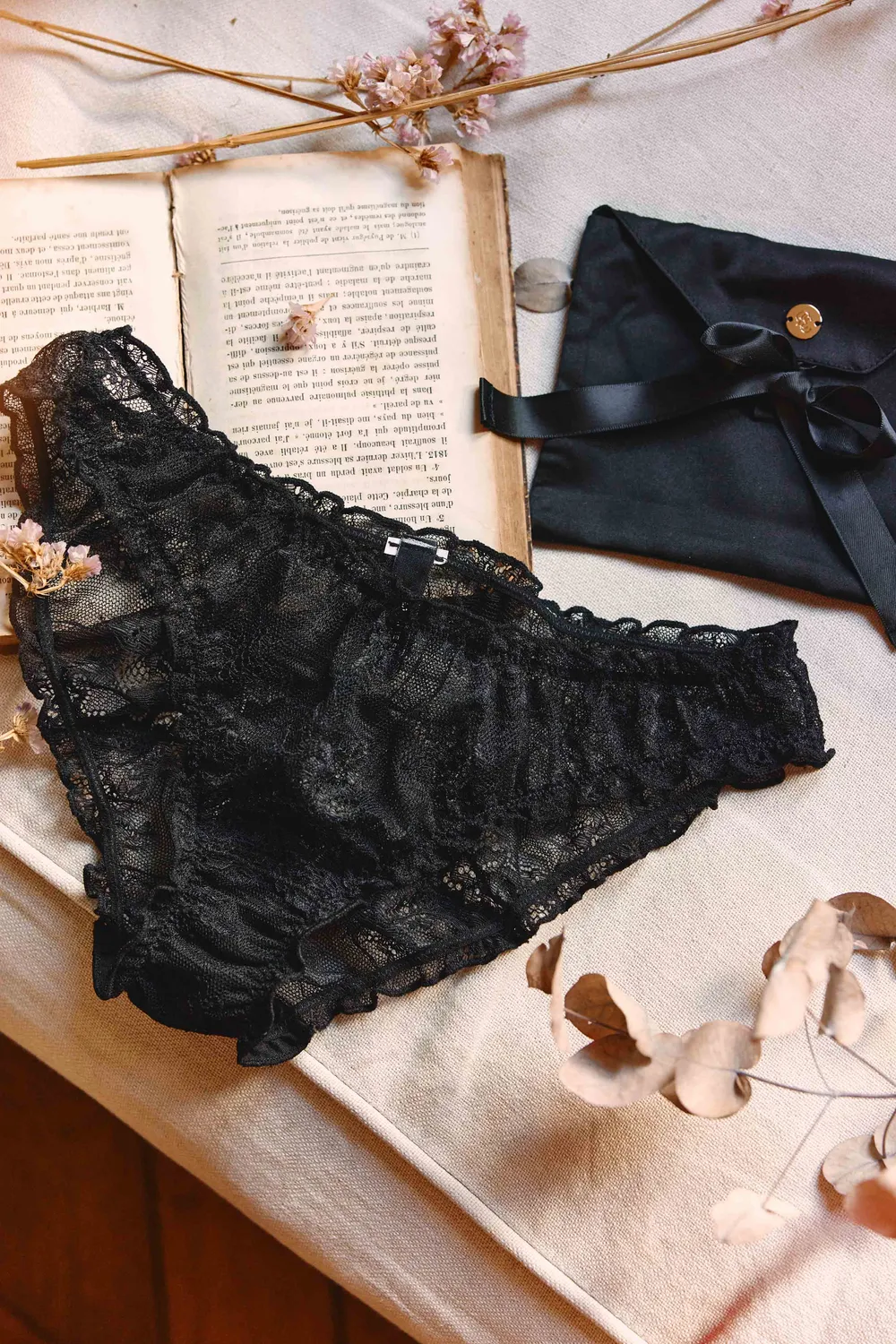La Petite Etoile Wellyda slip zwart kanten