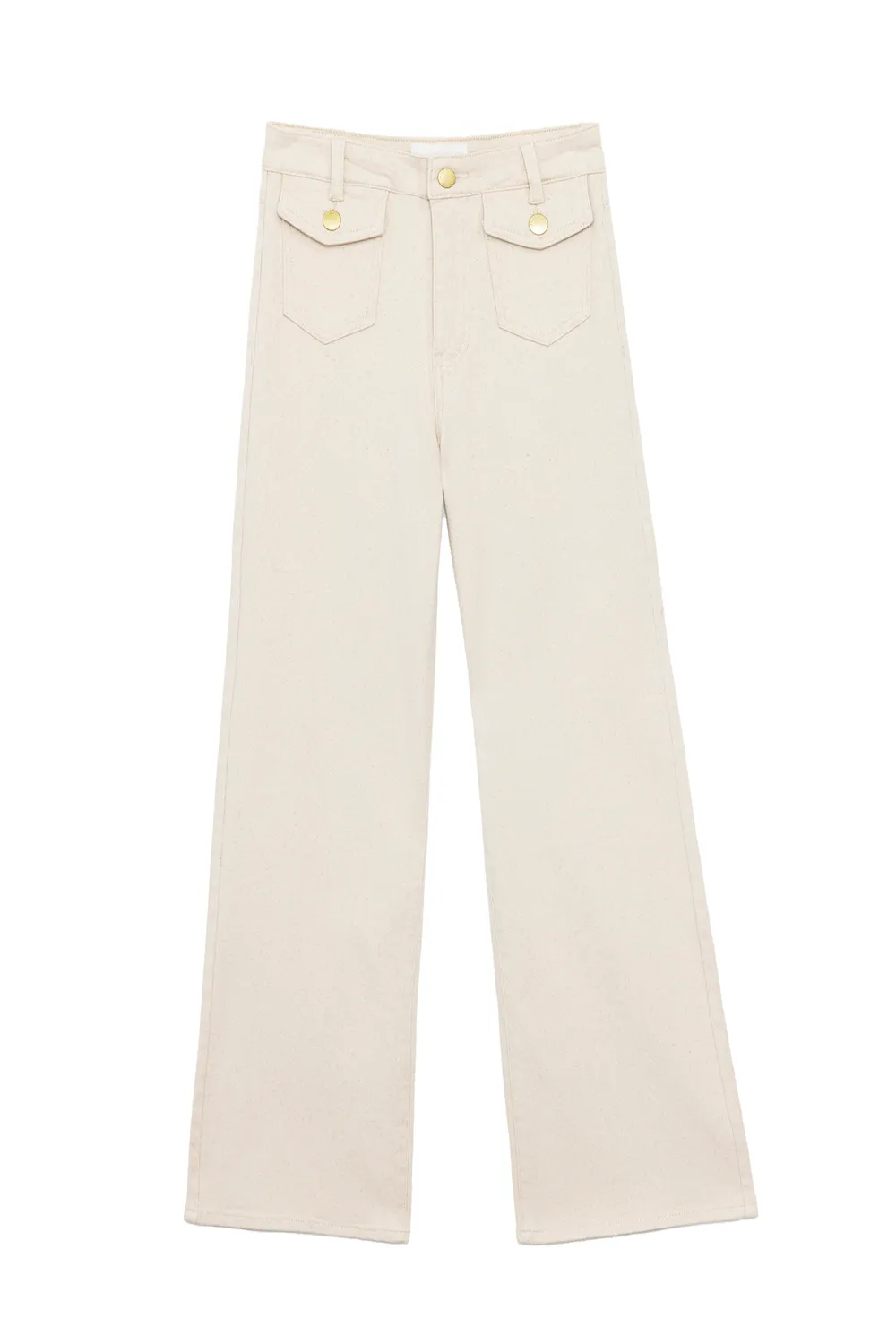 La Petite Etoile Peyton flare jeans beige hoge taille