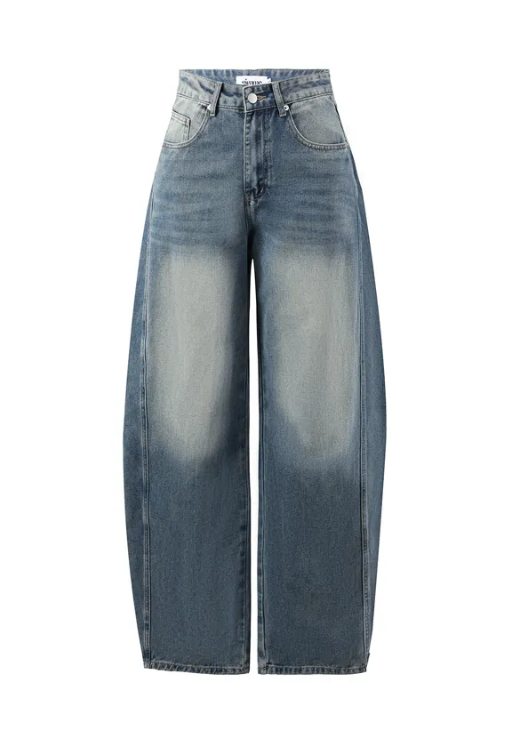 LOVEDRUNKY Balloon Fit jeans blauw high waist