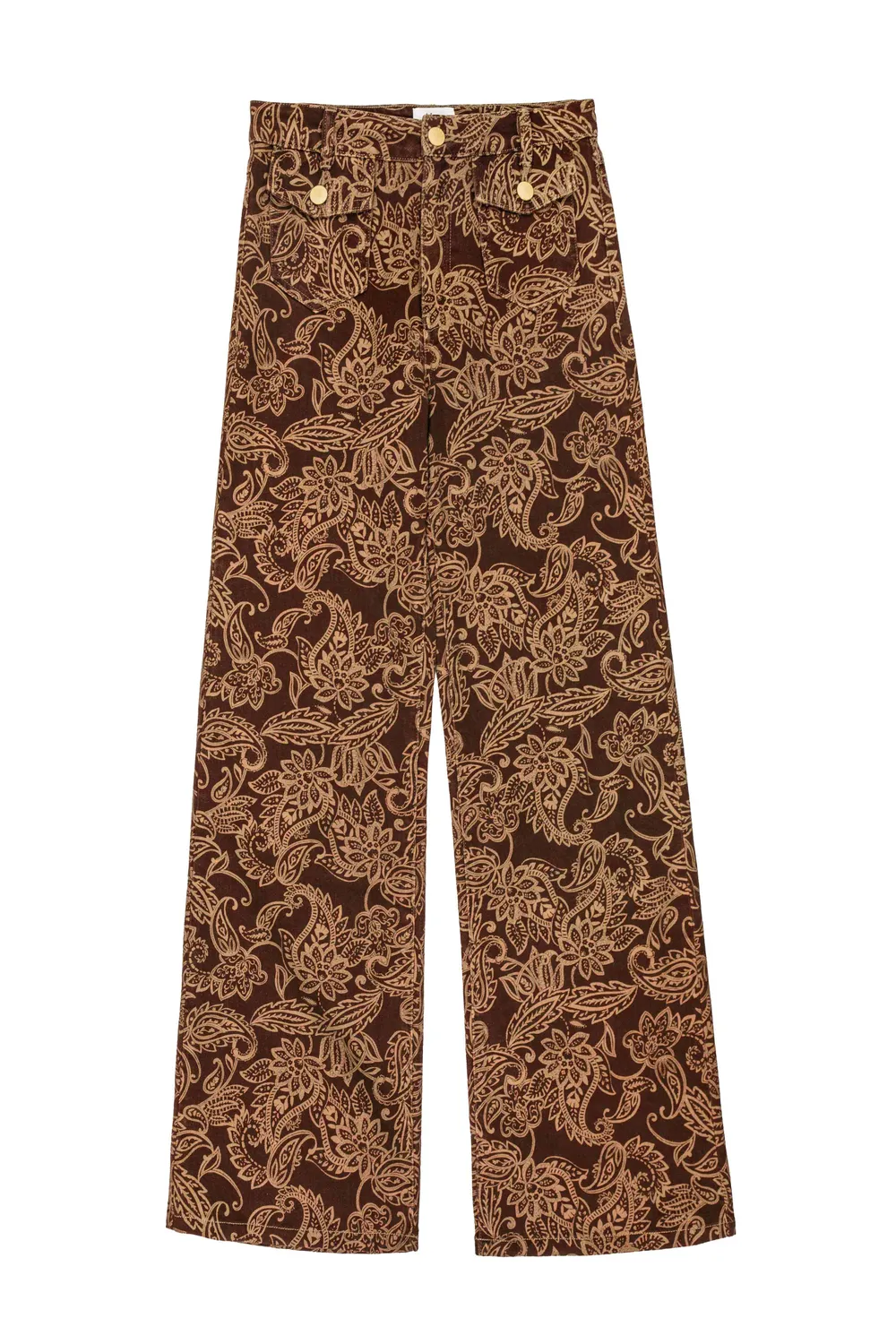 La Petite Etoile Peyton broek flare bruin paisley