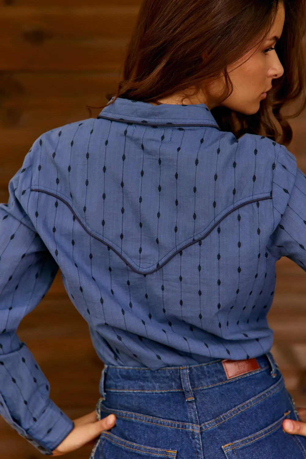La Petite Etoile Carlian streep blouse marine polo