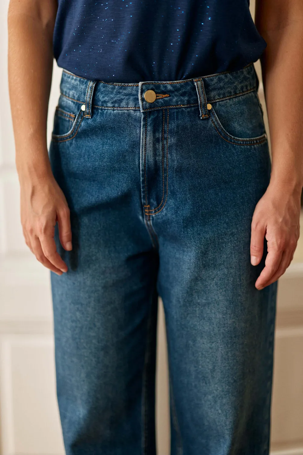La Petite Etoile Peguy baggy jeans dark stone