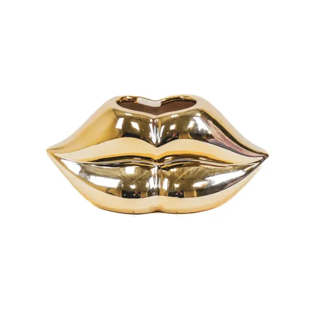 Amiek Pot Lip vaas goud keramiek mond lippen