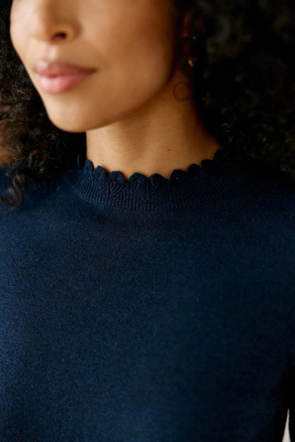 La Petite Etoile Solfe trui blauw rechte pasvorm