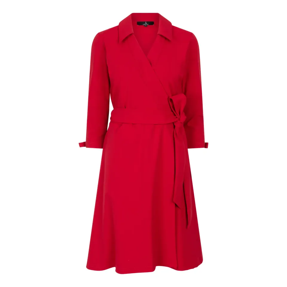 Laboutiek Diana Travel Dress jurk rood overslag