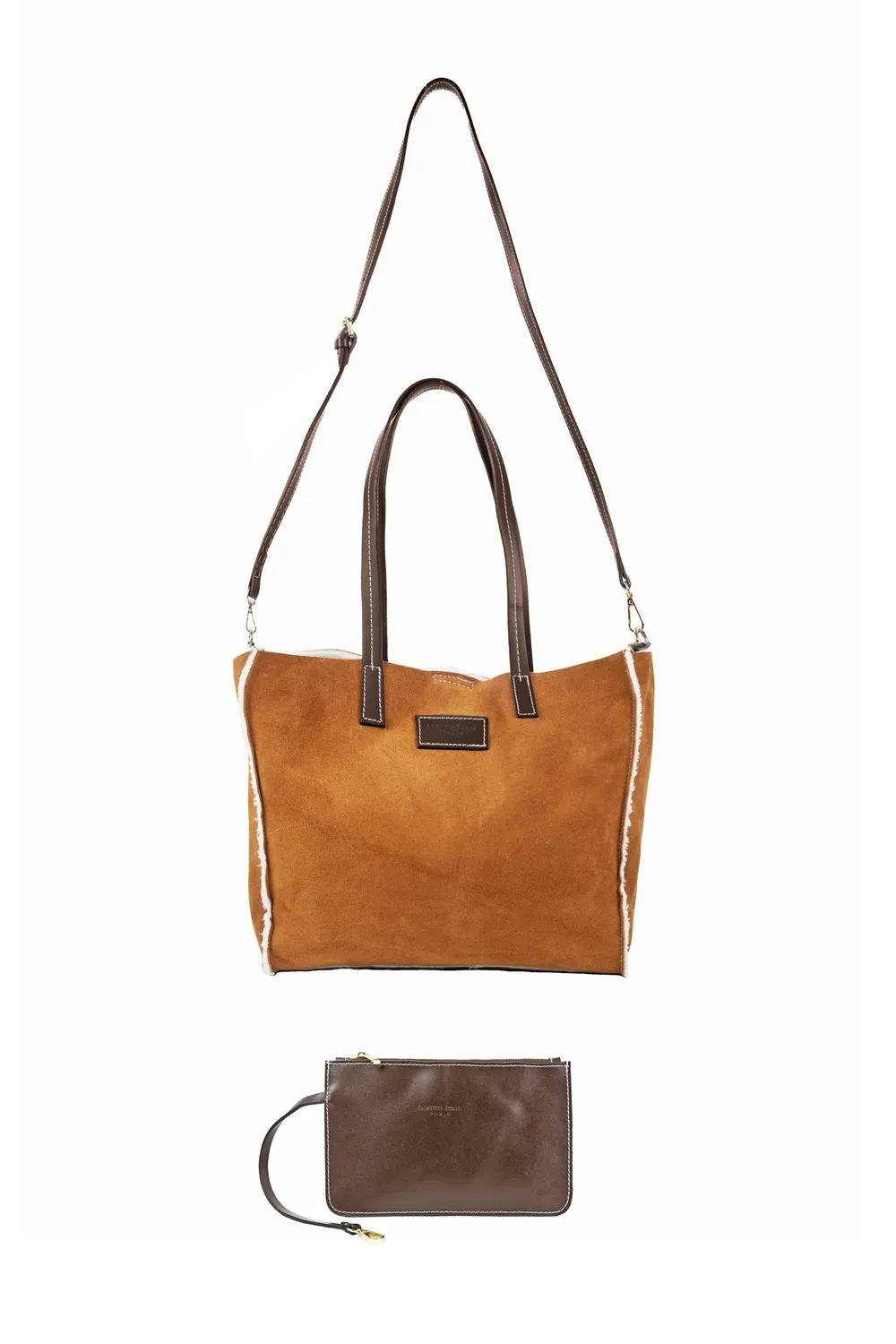 La Petite Etoile Aldo leren shopper camel