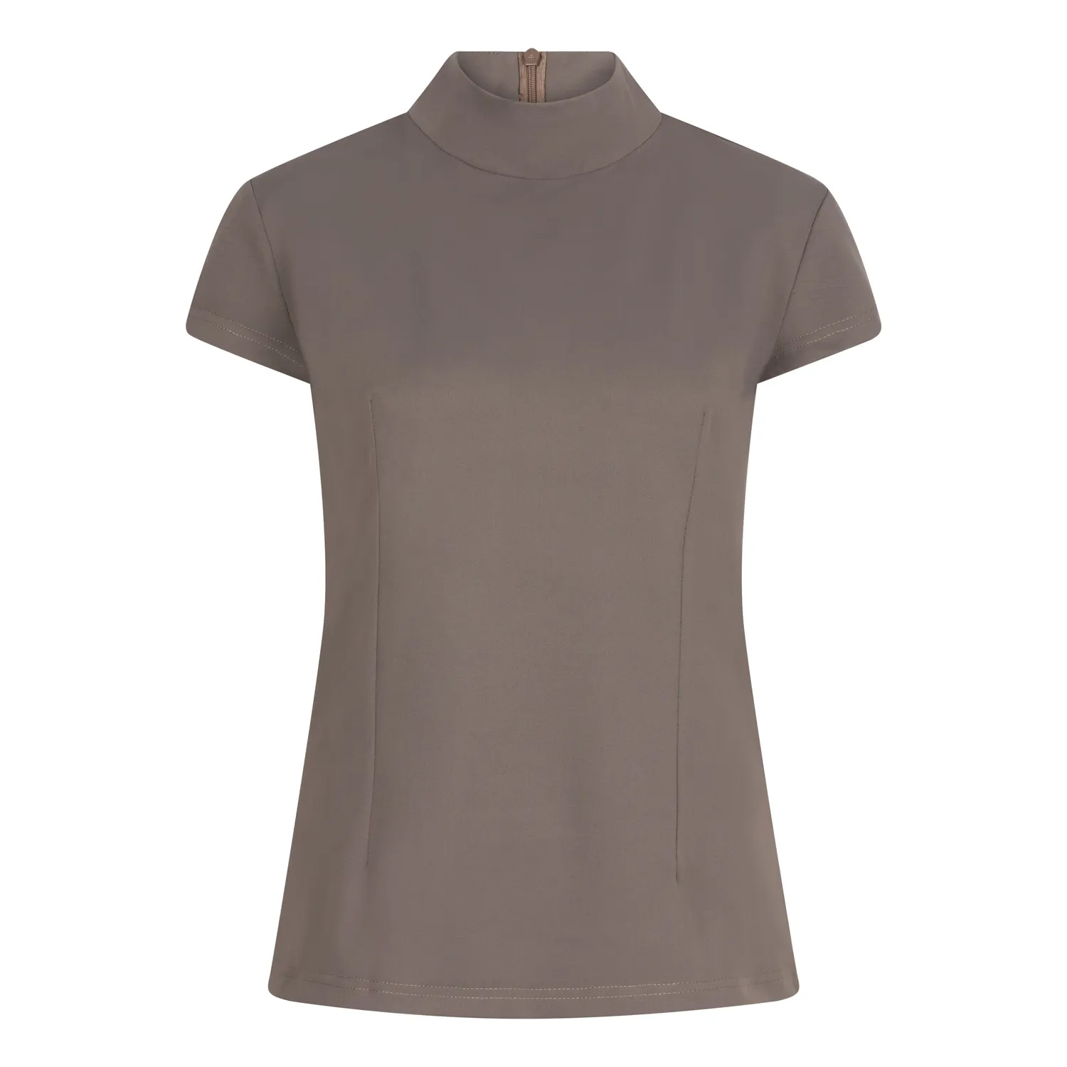 Laboutiek Donna Travel Top taupe kapmouw