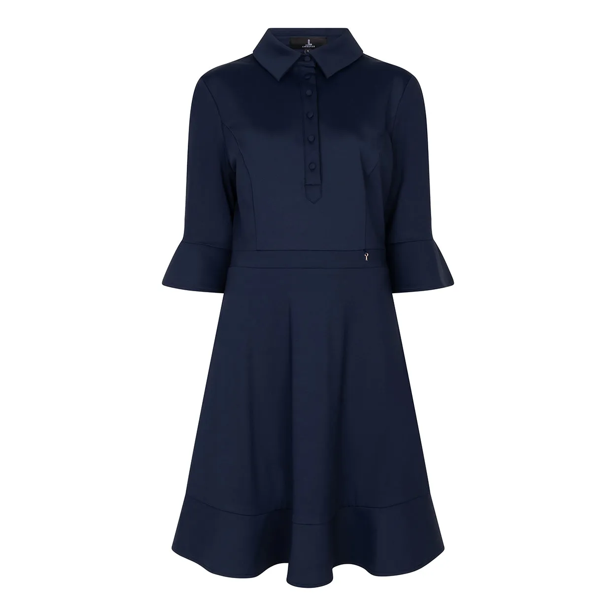 Laboutiek Ruffle Dress jurk marineblauw gevoerd