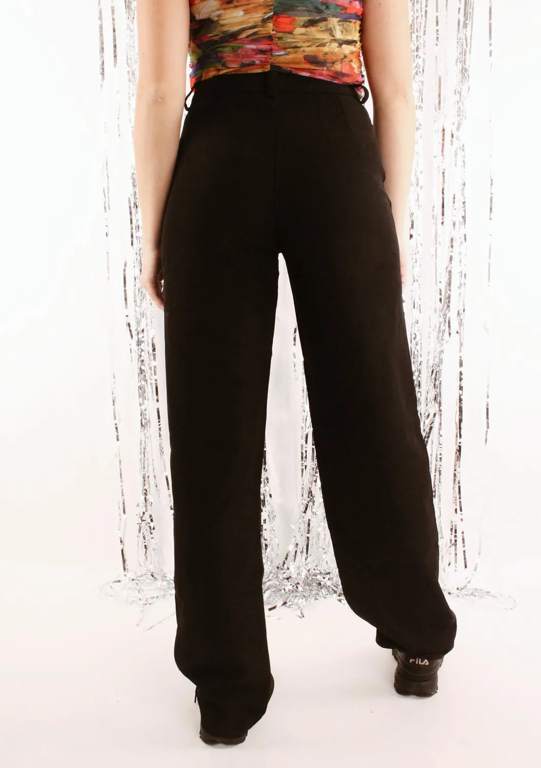 LOVEDRUNKY Riley pantalon zwart straight fit