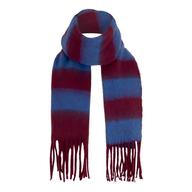 Amiek Barbara Scarf sjaal bordeaux blauw zachte stof