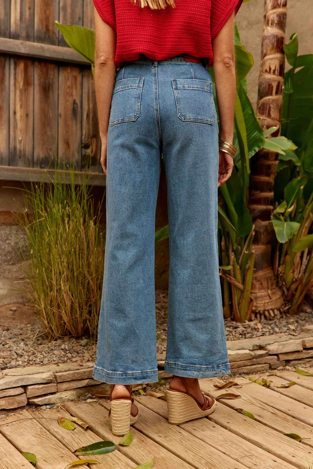 La Petite Etoile Atlanty jeans wijd medium stone