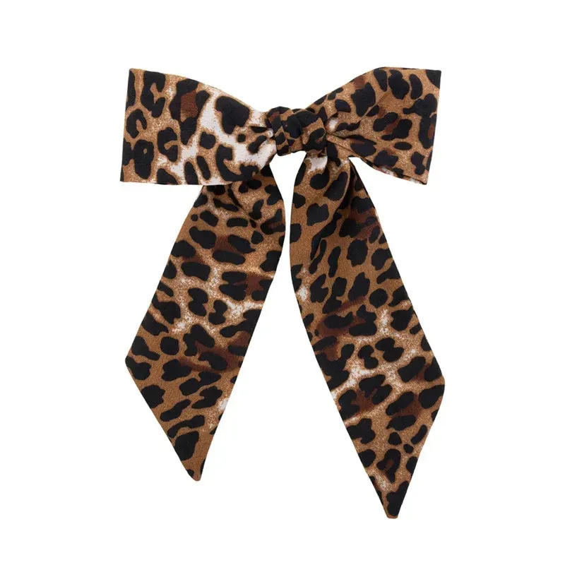 Amiek Leopard Bow haarclip panter strik