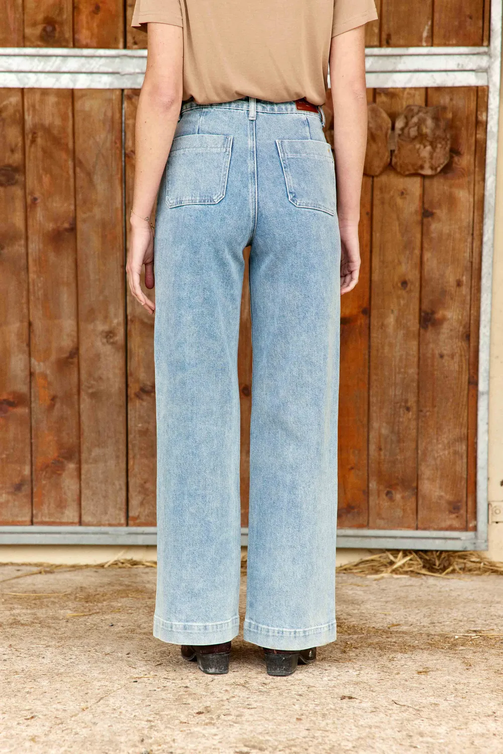 La Petite Etoile Atlanty jeans marble wash wijd