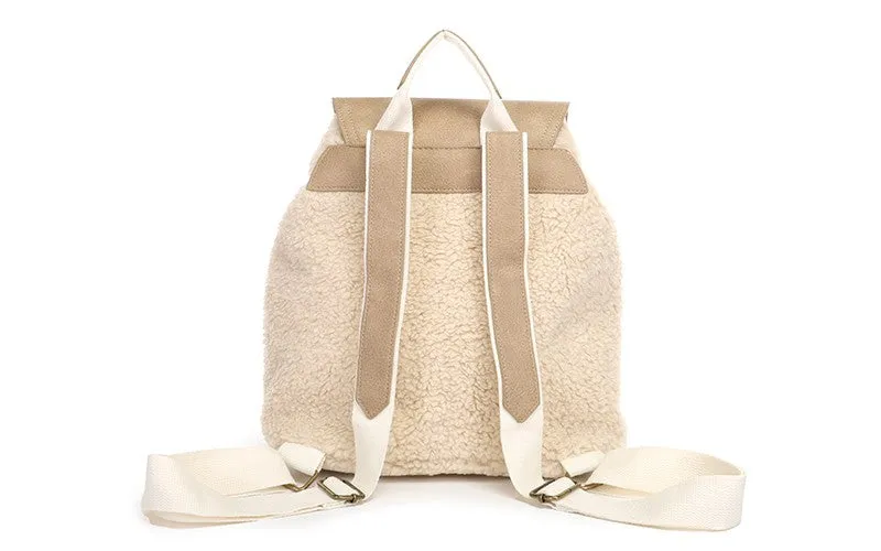 Amiek Zurich rugzak naturel teddy vegan leer
