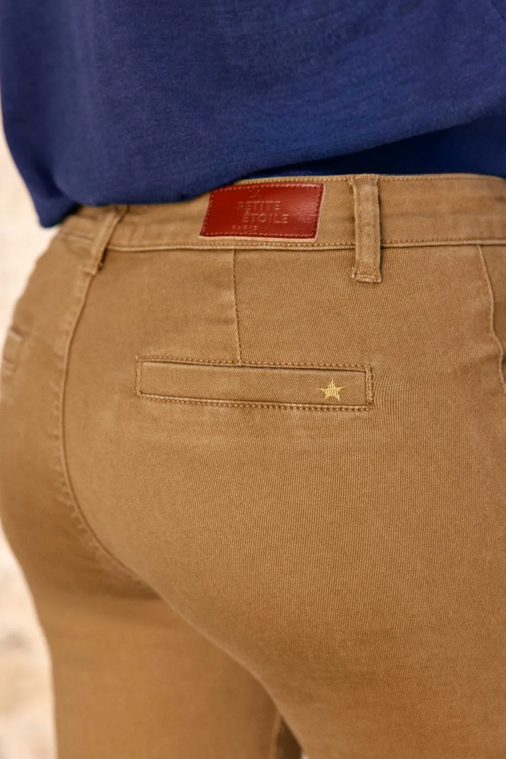 La Petite Etoile Sonny flare broek beige high waist