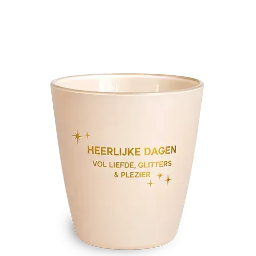 My Flame LED Vaas Kaars cream Heerlijke dagen
