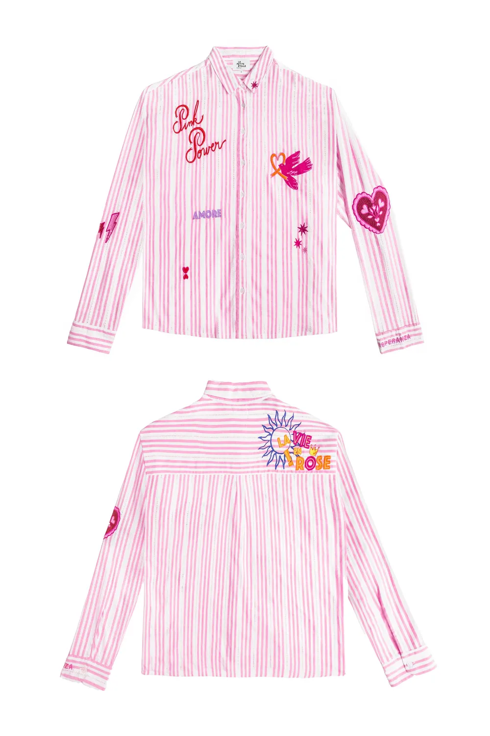 La Petite Etoile Coraline blouse roze streep