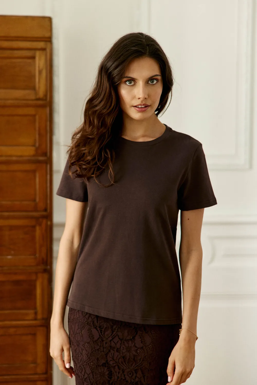 La Petite Etoile Tamala T-shirt recht bruin katoen