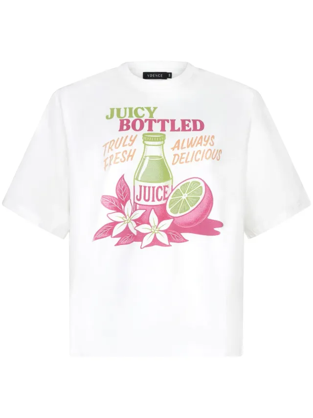 Amiek Juicy Bottle T-shirt dames met print