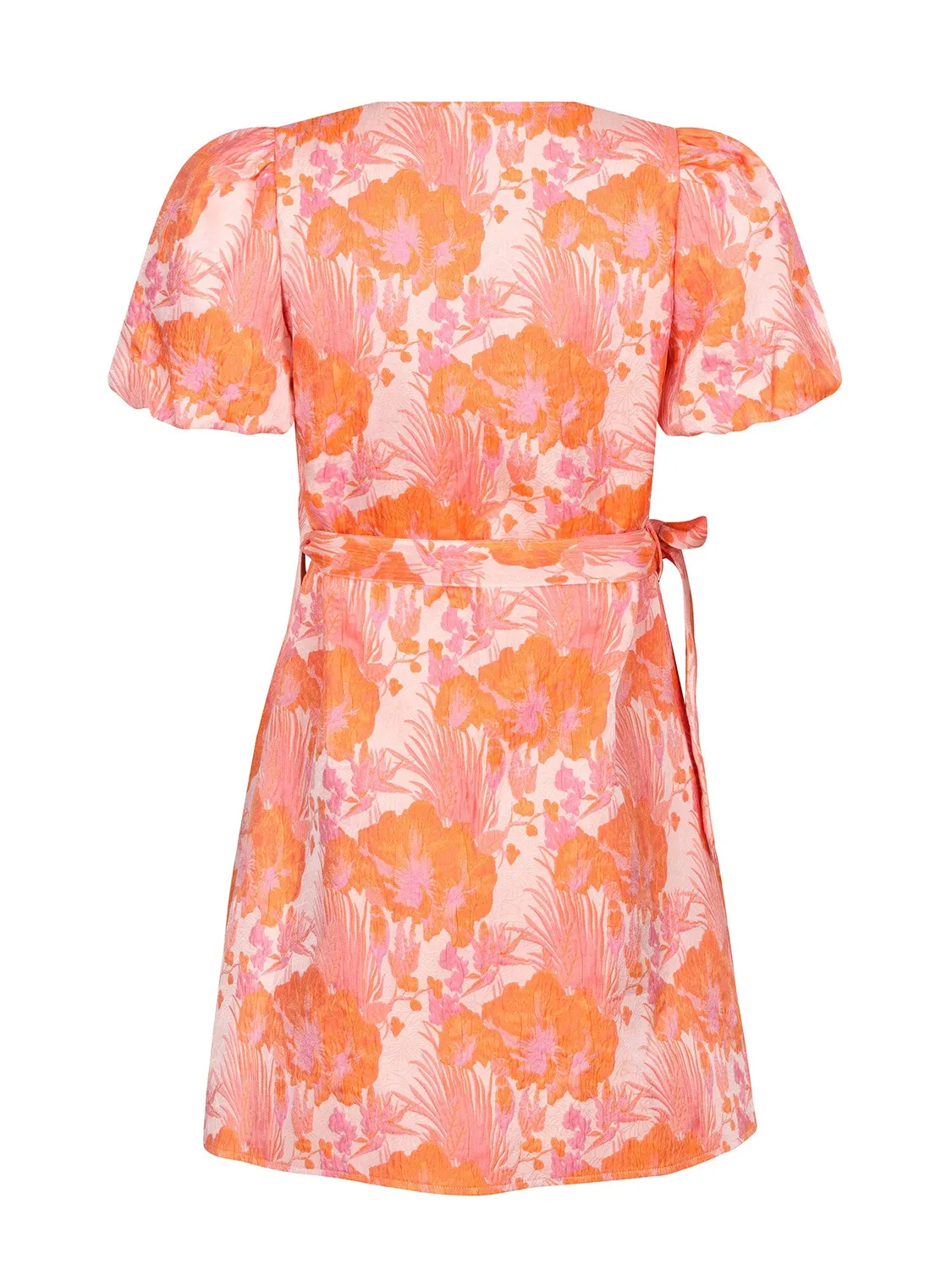 Amiek Kelly jurk oranje jacquard maat S