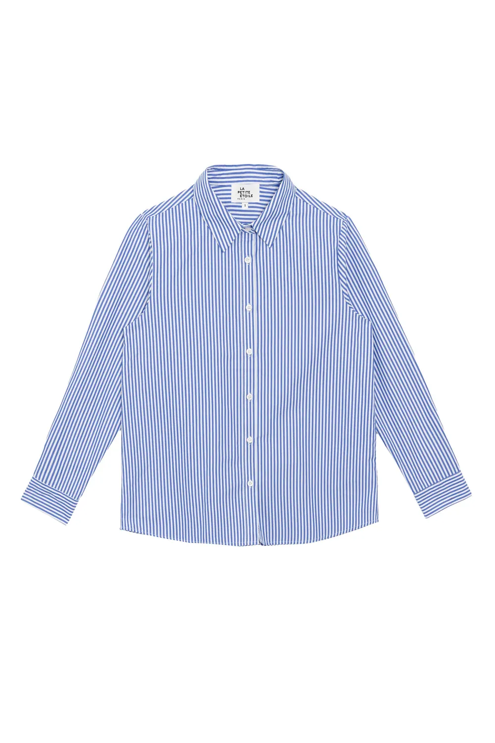 La Petite Etoile Carine blouse streep blauw ecru katoen