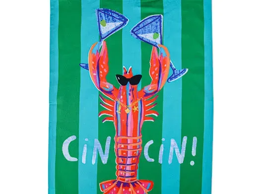 Amiek Chin Chin Lobster theedoek kreeft katoen