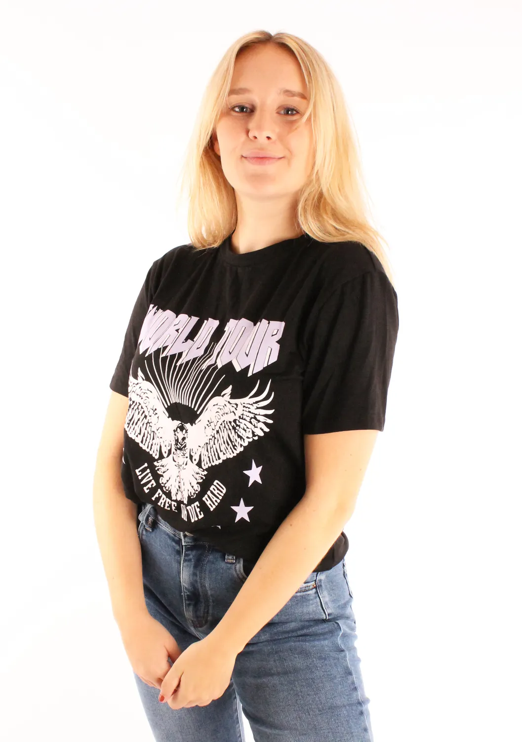 Lovedrunky World Tour t-shirt zwart print